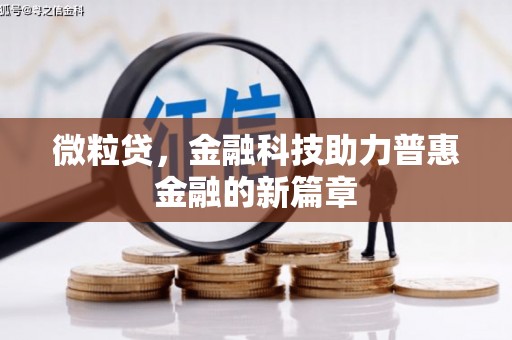 南充微粒贷，金融科技助力普惠金融的新篇章
