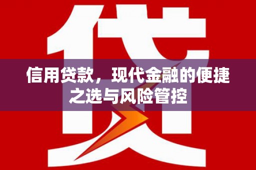 南充信用贷款，现代金融的便捷之选与风险管控