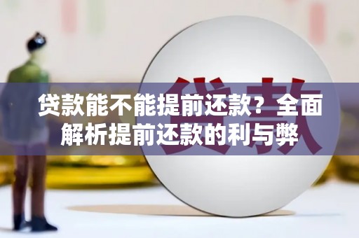 南充贷款能不能提前还款？全面解析提前还款的利与弊