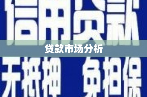 南充贷款市场分析