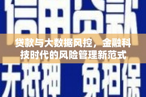南充贷款与大数据风控，金融科技时代的风险管理新范式