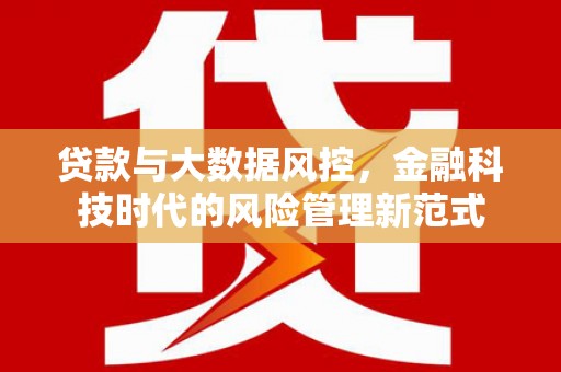 南充贷款与大数据风控，金融科技时代的风险管理新范式
