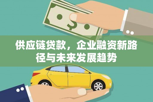 南充供应链贷款，企业融资新路径与未来发展趋势