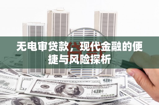 南充无电审贷款，现代金融的便捷与风险探析