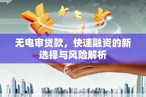 南充无电审贷款，快速融资的新选择与风险解析