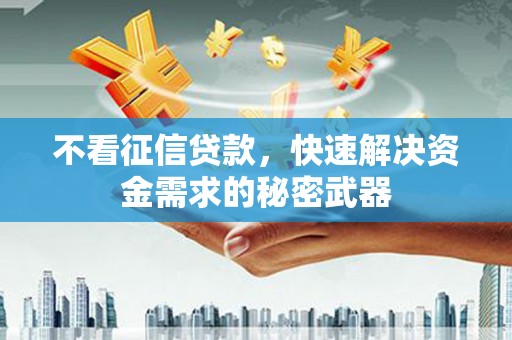 南充不看征信贷款，快速解决资金需求的秘密武器