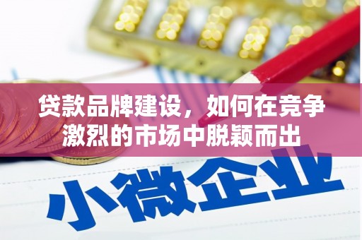 南充贷款品牌建设，如何在竞争激烈的市场中脱颖而出