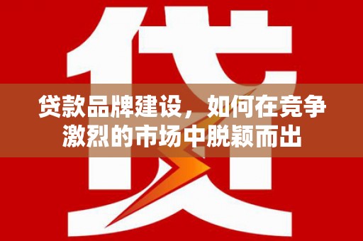 南充贷款品牌建设，如何在竞争激烈的市场中脱颖而出