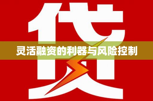 南充灵活融资的利器与风险控制