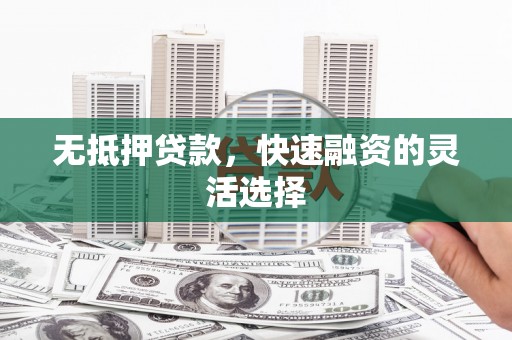 南充无抵押贷款，快速融资的灵活选择