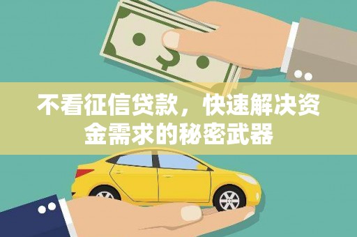 南充不看征信贷款，快速解决资金需求的秘密武器