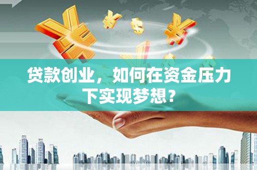 南充贷款创业，如何在资金压力下实现梦想？