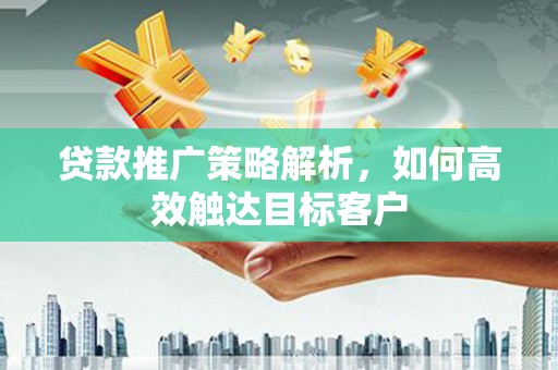 南充贷款推广策略解析，如何高效触达目标客户