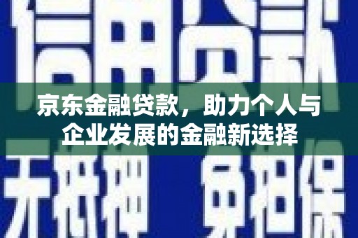 南充京东金融贷款，助力个人与企业发展的金融新选择