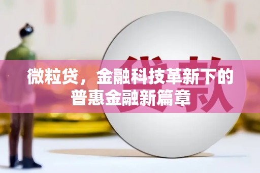 南充微粒贷，金融科技革新下的普惠金融新篇章