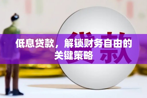 南充低息贷款，解锁财务自由的关键策略