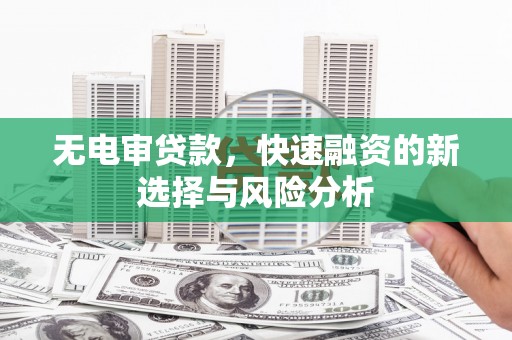 南充无电审贷款，快速融资的新选择与风险分析