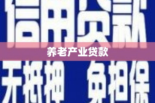 南充养老产业贷款