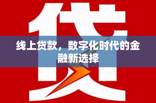 南充线上贷款，数字化时代的金融新选择