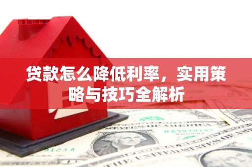 南充贷款怎么降低利率，实用策略与技巧全解析