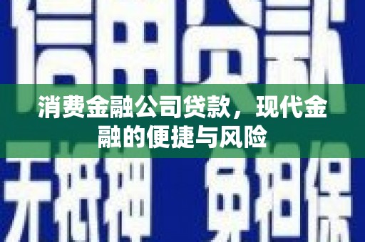 南充消费金融公司贷款，现代金融的便捷与风险