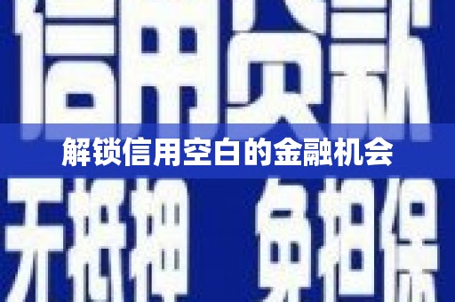 南充解锁信用空白的金融机会